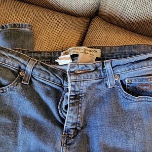 Harley Davidson jeans and t-shirt